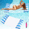 Warmfay Aufblasbare Wasserhängematte, 4 in 1 Luftmatratze Pool mit Luftpumpe, Schwimmbett Pool mit Netz, Zusammenklappbar Aufblasbares Wasserschwimmer Hängematte für Erwachsene und Kinder (Blau)