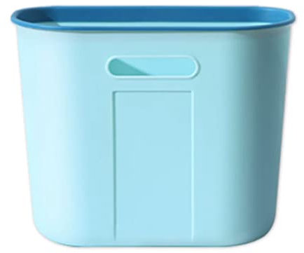 PEKJI Kleiner Wand-Mülleimer zum Aufhängen, rechteckiger Mülleimer aus Kunststoff mit Druckring, einfacher Papierkorb ohne Deckel, 4,5 l, für Zuhause