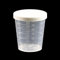 10 tazas medidoras de medicamentos de 20/50 ml con tapas blancas, recipiente transparente para medir, recipiente líquido