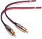Lrtzizy Speaker Cables to Plugs Adapter, 2-Channel (1 Foot)
