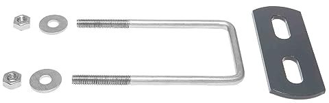 ZD Zaundirekt.de Edelstahl U-Bügel Montage Set Anthrazit 60 x 40 Pfosten Zaun Garten Gartenzaun Doppelstabmattenzaun (25)