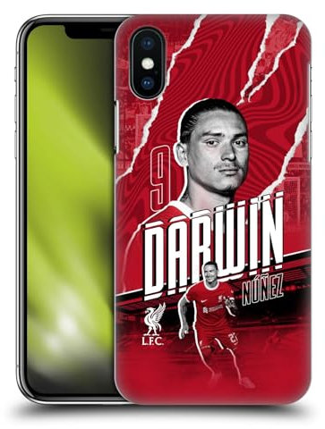 Head Case Designs Officially Licensed Liverpool Football Club Darwin Núñez 2023/24 First Team Hard Back Case Compatible With Apple iPhone X/iPhone XS