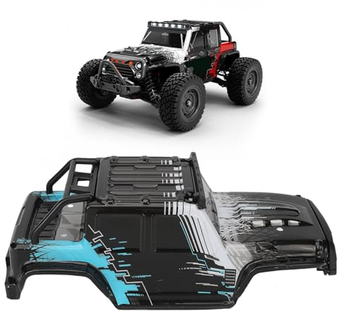 equlup RC-Autokarosserie, 1/16 Maßstab 4WD On Road Racing Drift RC Karosserie RC Auto Fernbedienung Auto Karosserie Rahmen Für 1/16 RC Rennwagen DIY(Blau)
