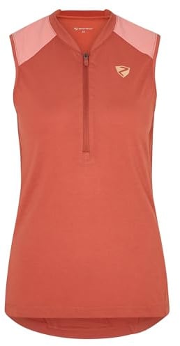Ziener Damen NARALI Fahrradtrikot/Radtrikot - Mountainbike|Rennrad - atmungsaktiv,schnelltrocknend,elastisch,ärmellos, Chestnut, 42