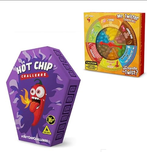 HOT-CHIP Mr. Twister Challenge – Geschmacksroulette mit süßen & verrückten Jelly Beans – Spaßiges Partyspiel mit Überraschungsaromen – Ideal für Freunde & Familie (Twister + HOT CHIP)