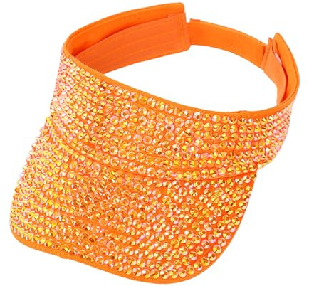 Unisex Strass Visor Cap Sonnenschild Caps Verstellbar Sonnenhut Schirmmütze Sonnenschild Baseballhut Kappe Sommerhut Outdoor Sport Sonnenschutz Tenniskappe Visor Strandvisor mit Sonnenhut Teenager