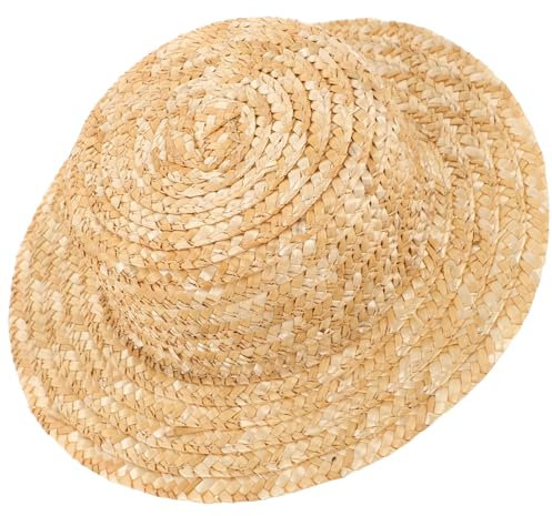 JOINPAYA Miniatur Strohhut Für Puppen Handgemachter Gewebter Dekohut Für DIY Und Partys Als Mini-hausverzierung Innendurchmesser Perfektes Accessoire Für Kreative Bastelprojekte