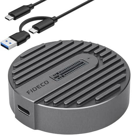 Reagle M.2 SSD Adapter – Hochgeschwindigkeits USB 3.2 Gen 2 Dockingstation für NVMe & SATA SSDs, Aluminium-Gehäuse, 10 Gbps, Plug & Play, USB-C & USB-A Kabel, Kompatibel mit 2230/2242/2260/2280