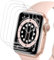 Agedate für Panzerglas für Apple Watch 4/5/6/se 44mm, 4 Stück Anti-Kratze Panzerfolie Kompatibel mit Apple Watch SE 44mm Schutzfolie, Ultra-Klar TPU Displayschutz für Apple Watch 6 44mm