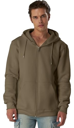Smith & Solo Kapuzenpullover Herren – Hoodie Sweatshirt Regular Fit | Kapuzenjacke Zipper Pullover Langarm Training Pulli Baumwollmischung Männer