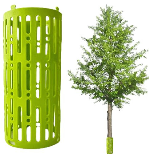 Lot de 12 housses de protection extensibles pour tronc d'arbre - 20 x 30 cm - Avec crochets de verrouillage intégrés pour empiler et tondre les arbres - Protection des morsures d'animaux sauvages