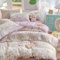 Nyescasa Housse de Couette 220x240 Blanc Violet Fleurie Floral Réversible Parure de lit Adulte 2 Personnes en Microfibre Fleurs Violet Housse Couette avec Fermeture Éclair et 2 Taies d'oreiller 65x65