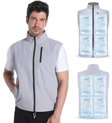 FERNIDA Cooling Vest, Ice Vest with 24 Ice Packs Cooling Jackets for Summer Hot Weather Cycling Fishing Hunting Working, M