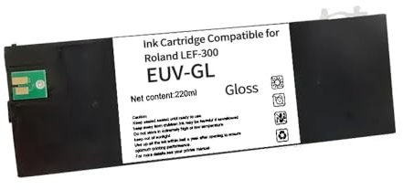 PHOVYAFI Nachfüllbare Tintenpatrone 220 ml kompatibel mit EUV EUV2 EUV3 EUV4 EUV5 Kompatibel mit Roland LEF-20 LEF-10 LEF-12 LEF-300 LEC-330 LEC-300 540(Empty Refill EUV2-G)