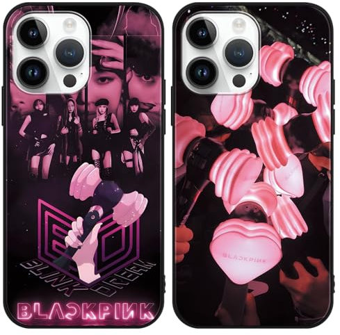 nurkorki 2 Stück Handyhülle für iPhone 11 Hülle 6.1 Zoll, Blackpick Kpop Star Lisa Rose Jenny Jisoo Ästhetik mit Motiv Designs Schwarz Schutzhülle Stoßfest TPU Weich Ultra Dünn Cover Case