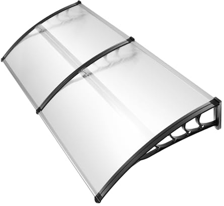 LANNADD Tenda da sole per balcone e tetto, 200 x 90 cm, per tetto ad arco, protezione solare da 5 mm e baldacchino antipioggia per esterni