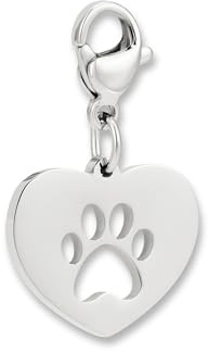 GD GOOD.designs Charms Anhänger mit Karabiner-Verschluss | Kettenanhänger aus 316L Edelstahl | Charm für Bettelarmband in Silber | Wasserfest & Hypoallergen