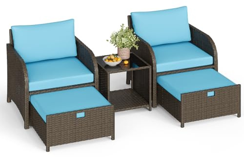 GarveeLife Adirondack Schaukelstuhl, moderner Schaukelstuhl für Feuerstelle, Allwetter-HDPE, Veranda-Wippe für Garten, Deck & Feuerstelle, Schwarz