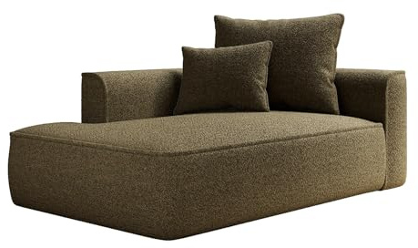 Vente-unique - Feste Chaiselongue 1-Sitzer Pineta - Polyester - Khaki