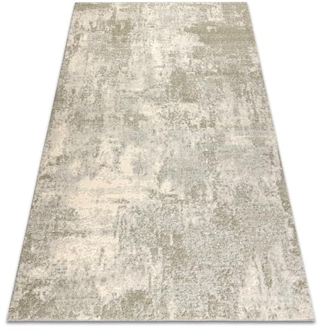rugsx Wollteppich Flux OSTA Kollektion 461.121.SA991-100% Wolle - modern - Abstraktion, Strukturell, Loft - Oeko-TEX Zertifiziert, grün/beige 160x230 cm