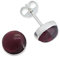 Ohrstecker 925 Silber Granat roter Stein Edelstein Ohrringe echt Silber Damen Sterling Silber Stecker Geschenk(MOS-042-02)