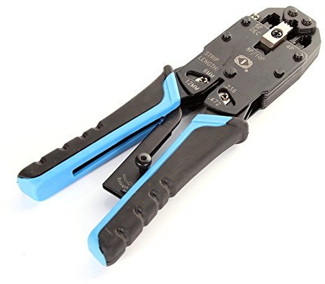 Wen&Cheng Pince à sertir RJ11 / RJ12 / RJ45 / RJ50 8P 10P 6P 4C Réseau LAN Pince à sertir