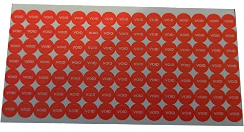 StickersLab 105 Stück Etiketten Label Aufkleber rot 5mm VOID