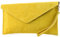 modamoda de T106, pochette, borsa da sera in pelle scamosciata, Giallo (giallo.), Small