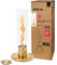 höfats - Spin 90 Gold - Tischkamin für Indoor und Outdoor - Tischfeuer, Windlicht, Gartenfackel und Bioethanolkamin aus Edelstahl