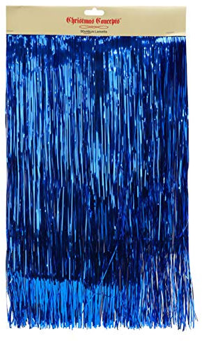 Christmas Concepts® Glänzender Lametta - Christbaumschmuck (Königsblau)