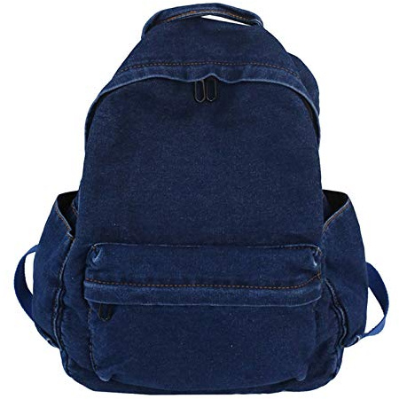 FANDARE Vintage Rucksack Unisex Schulrucksack Teenager Stilvoll Rucksäcke Mädchen Junge Daypack Hochschule Draussen Camping Reise Schultasche Dauerhaft Segeltuch Navy Blau
