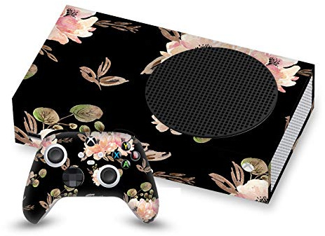 Head Case Designs Offizielle Zugelassen Anis Illustration Vintage Schwarz Kunst Mix Vinyl Haut Gaming Aufkleber Abziehbild Abdeckung kompatibel mit Xbox Series S Console and Controller Bundle