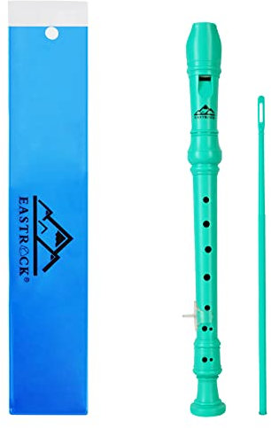 EASTROCK Blockflöte Diskant Sopranblockflöte, C Key Blockflöte deutsches 3-teiliges Blockflöteninstrument für Anfängern ,Grün