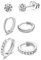 3er Ohrringe Set Für 3 Ohrlöcher Silber 925 Echtsilber - 3mm Zirkonia Ohrstecker - 8mm Huggy Creolen - 9mm Zirkonia Huggie Hoops Ohrringe - 3 Paar Pack Nickelfrei