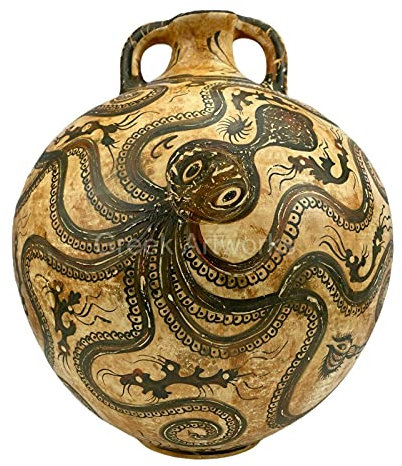 Minoan Vase Keramik Malerei Octopus altgriechisch Kreta Keramik Knossos Kopie