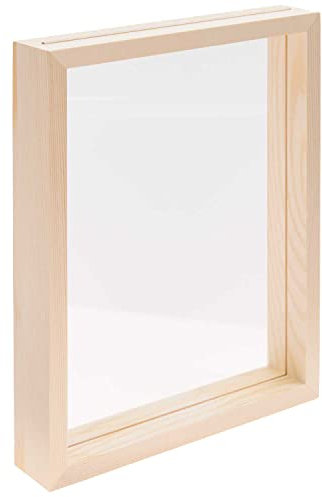 Holzrahmen natur mit doppelter Acrylscheibe, 20x25cm