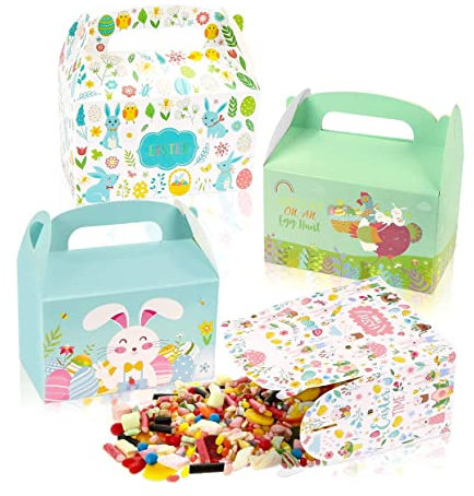 Binnan Geschenkboxen Ostern 12 Stück Osternest Osterboxen Weihnachten Geschenkboxen Osterkörbchen Geschenkschachtel für Ostergeschenke Weihnachten