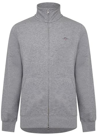 GANT Herren Reguläres Shield-Sweatshirt Mit Reißverschluss, Grey