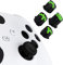 eXtremeRate Botones ABXY de Repuesto para Xbox Series X/S - Botón de Acción en Tres Tonos con Símbolos Clásicos Teclas para Xbox One S/X, Elite V1/V2 (Negro Claro Verde)