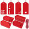 Whaline 120 Stück Valentinstag PapierGeschenkanhänger Rotes Herz Love XOXO Hängeanhänger mit Baumwollseil, vorgestanzte Etikettenanhänger für Hochzeit, Jahrestag, Muttertag, DIY, Handwerk,