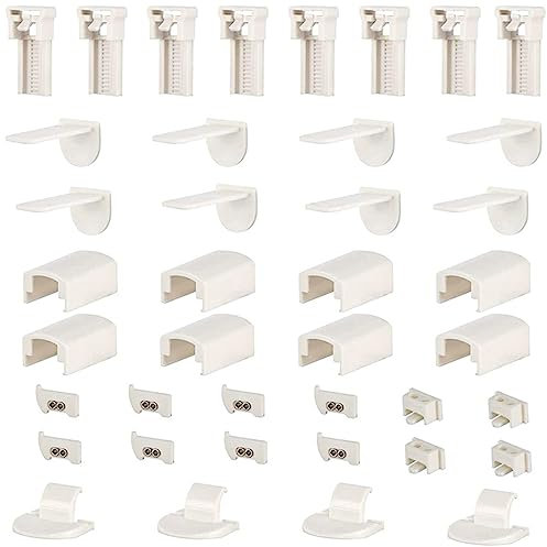 CENPEK 20 mm Plissee-KlemmträGer Plissee Ersatzteile Set ZubehöR Fur Wabenplissees, Ohne Bohren Verstellbar Plissee Ersatzteile Set Verstellbereich