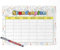 Friendly Fox Stundenplan abwischbar, DIN A4 magnetischer Stundenplan abwischbar zum Aufhängen an Kühlschrank Whiteboard mit Stift