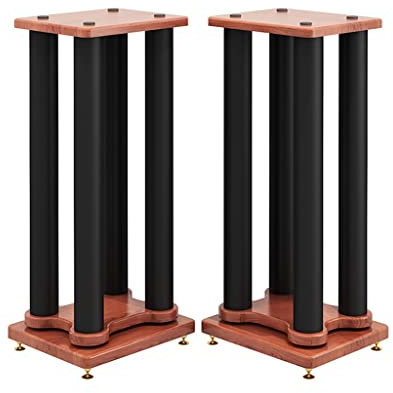 Standlautsprecherständer, Stoßsockel Bücherregal Boxenständer Für Satellitenlautsprecher Und Surround Sound Ständer (Farbe : braun, Size : 30cm)