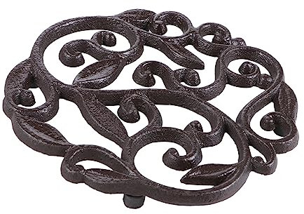 FUNOMOCYA Cast Iron Flower Pot Stand Slip Mat Outdoor Indoor Plant Pot Feet for Floor Protection Retro Simple Design