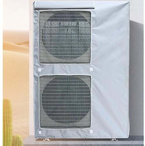 UTOYA Couvercle du Climatiseur for L'extérieur, Couvercle Étanche, 600D Tissu d'Oxford Housse De Protection for 4-5-6-10P Mini Pompe À Chaleur Divisée Condenseur Compresseur (Color : Gray, Size : L9