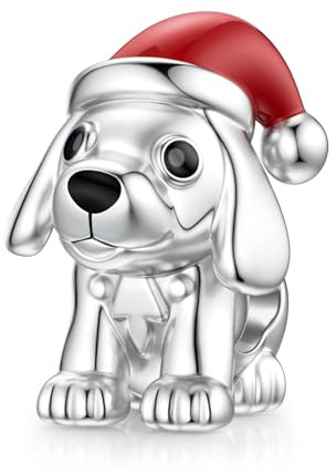SEVENWELL Schneeflocken Charm für Pandora Hund Katze blaue Schneeflocke baumelnder Charm Sterling silber Weihnachts geschenk