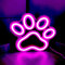 Neon Wanddekoration Hundepfoten Neonschild batterie oder USB betrieben Holz Hundepfotenform Anime Spiel Neon Hintergrunddekoration (rosa Hundepfote)