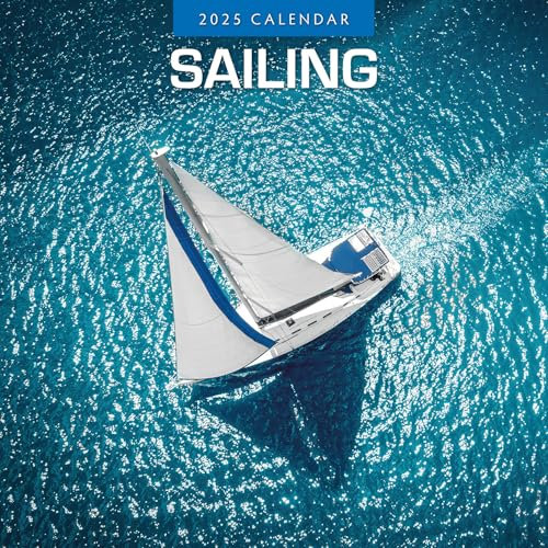 Red Robin 2025 Sailing Monats-Wandkalender | 30,5 x 61 cm offen | Premium dickes und stabiles Papier | 12-Monatskalender zum Aufhängen | plastikfrei | 4-Monats-Übergangsseite für 2024