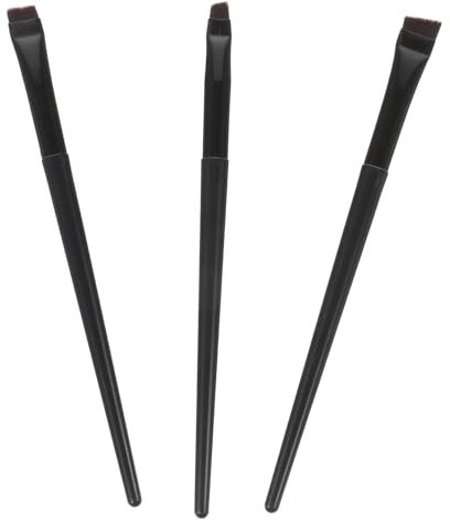 MAGICLULU 3 Stück Eyeliner Pinsel Augenbrauenpinsel Abgewinkelter Lidschattenpinsel Make Up Eyeliner Pinsel Weibliches Dünner Make Up Pinsel Wimpernpinsel Augenbrauen Make