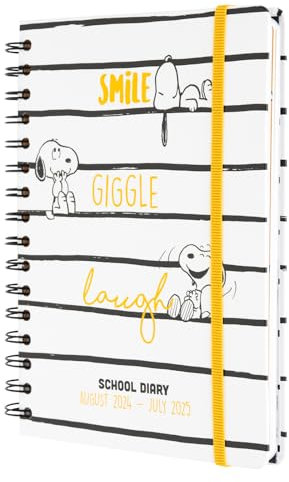Grupo Erik Schulplaner 2024 2025 A5 Snoopy Kalender 2025 Buchkalender Terminkalender 2025 A5 - Schulplaner 2024 2025 Schüler und Studierende - Schülerkalender 2024 2025 Ringbuch A5